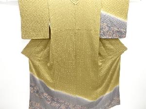 麻の葉に花模様訪問着